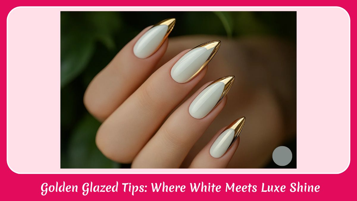 Golden Glazed Tips Where White Meets Luxe Shine
