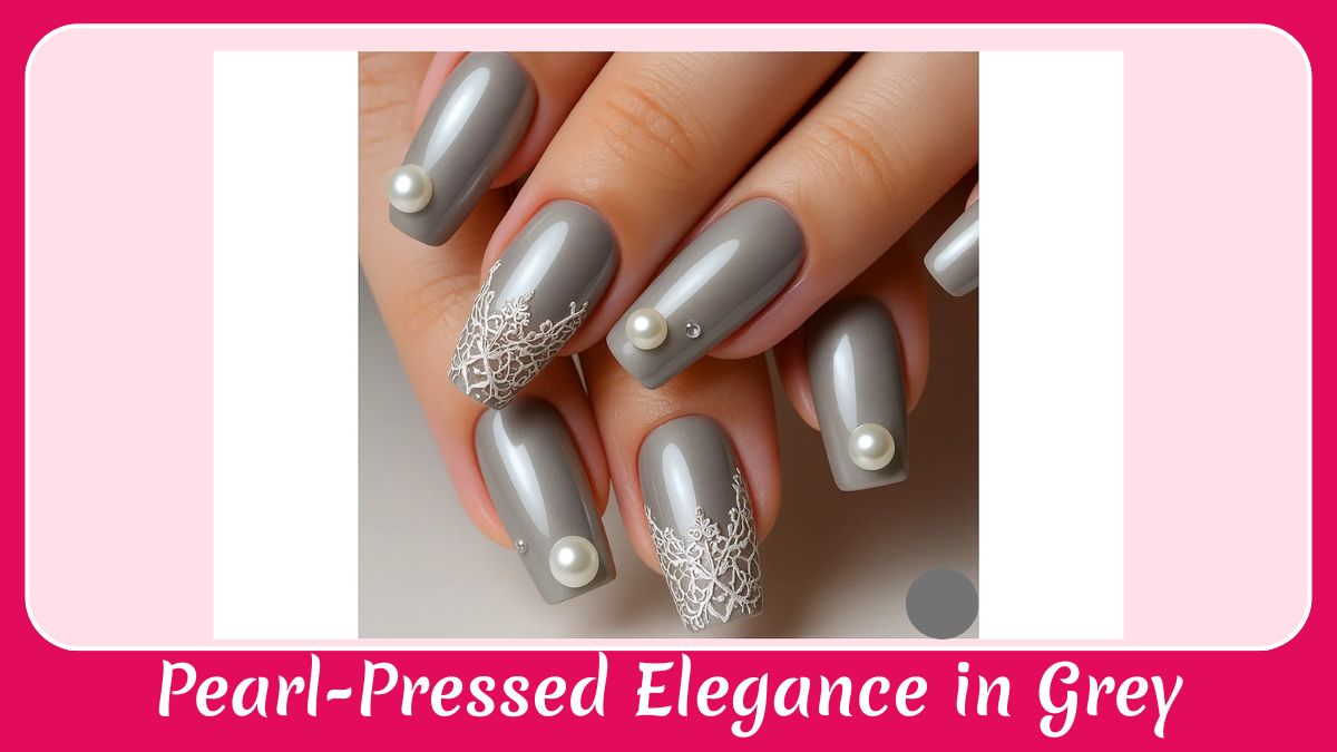 Pearl-Pressed Elegance in Grey