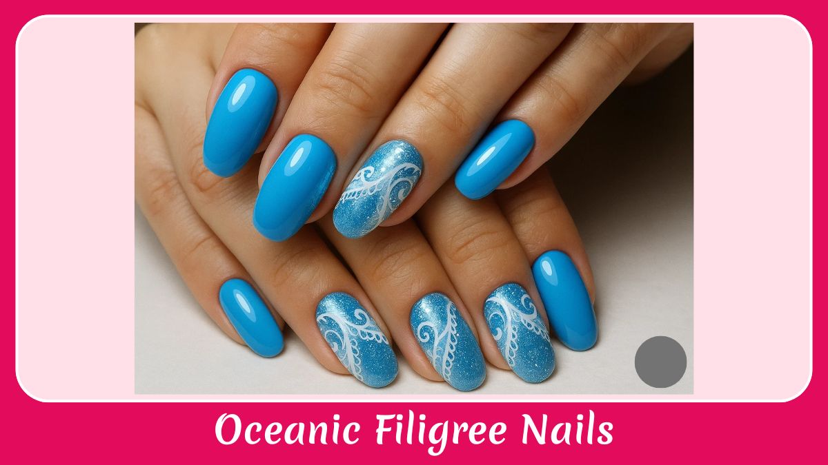 Oceanic Filigree Nails