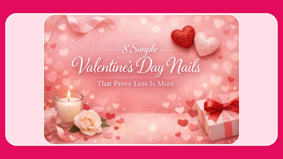Simple Valentines Day Nails