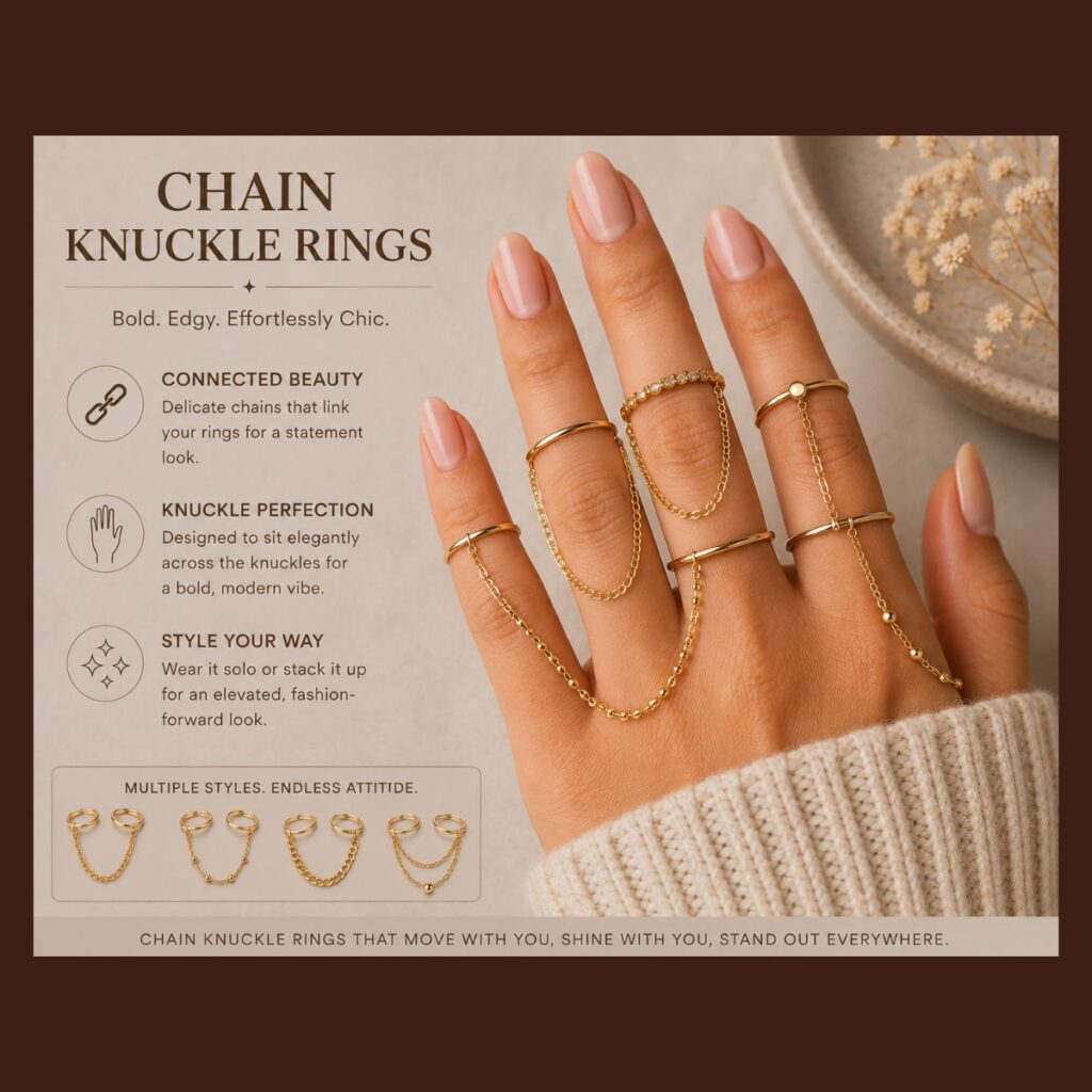 Chain Knuckle Rings