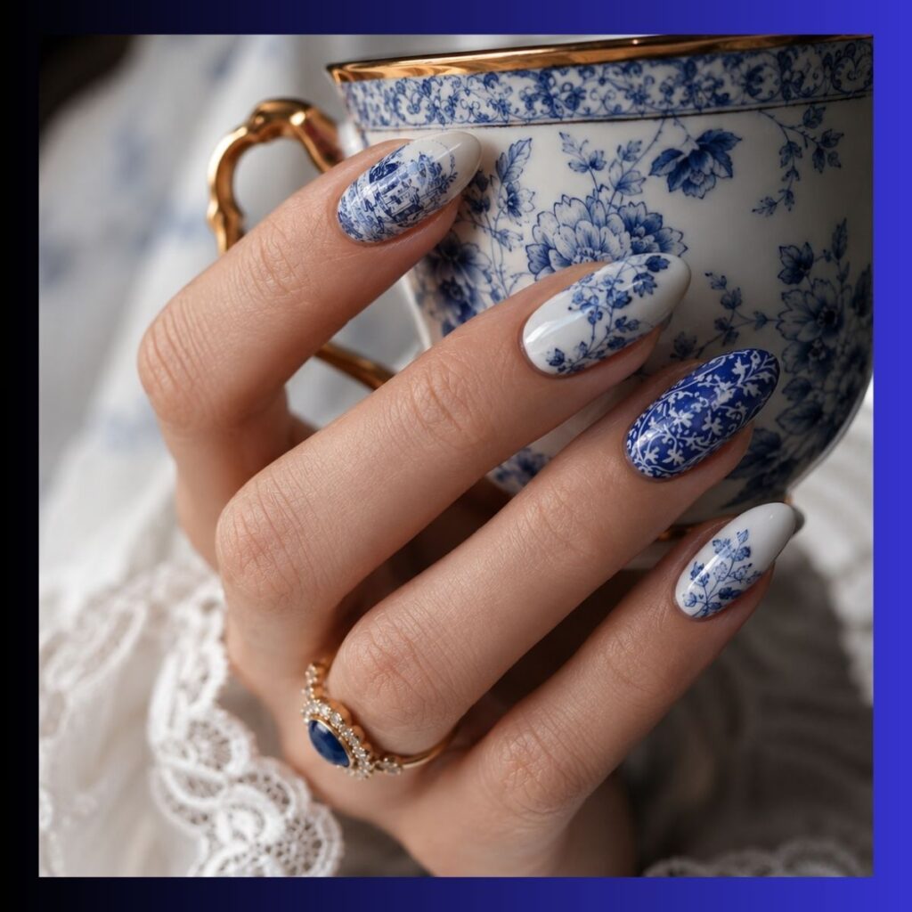 Porcelain Bloom Nails