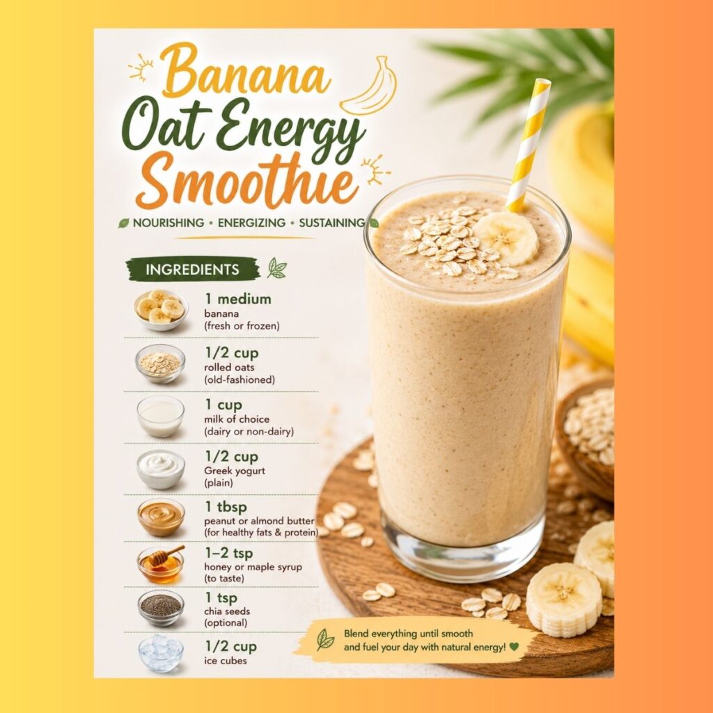 Banana Oat Energy Smoothie
