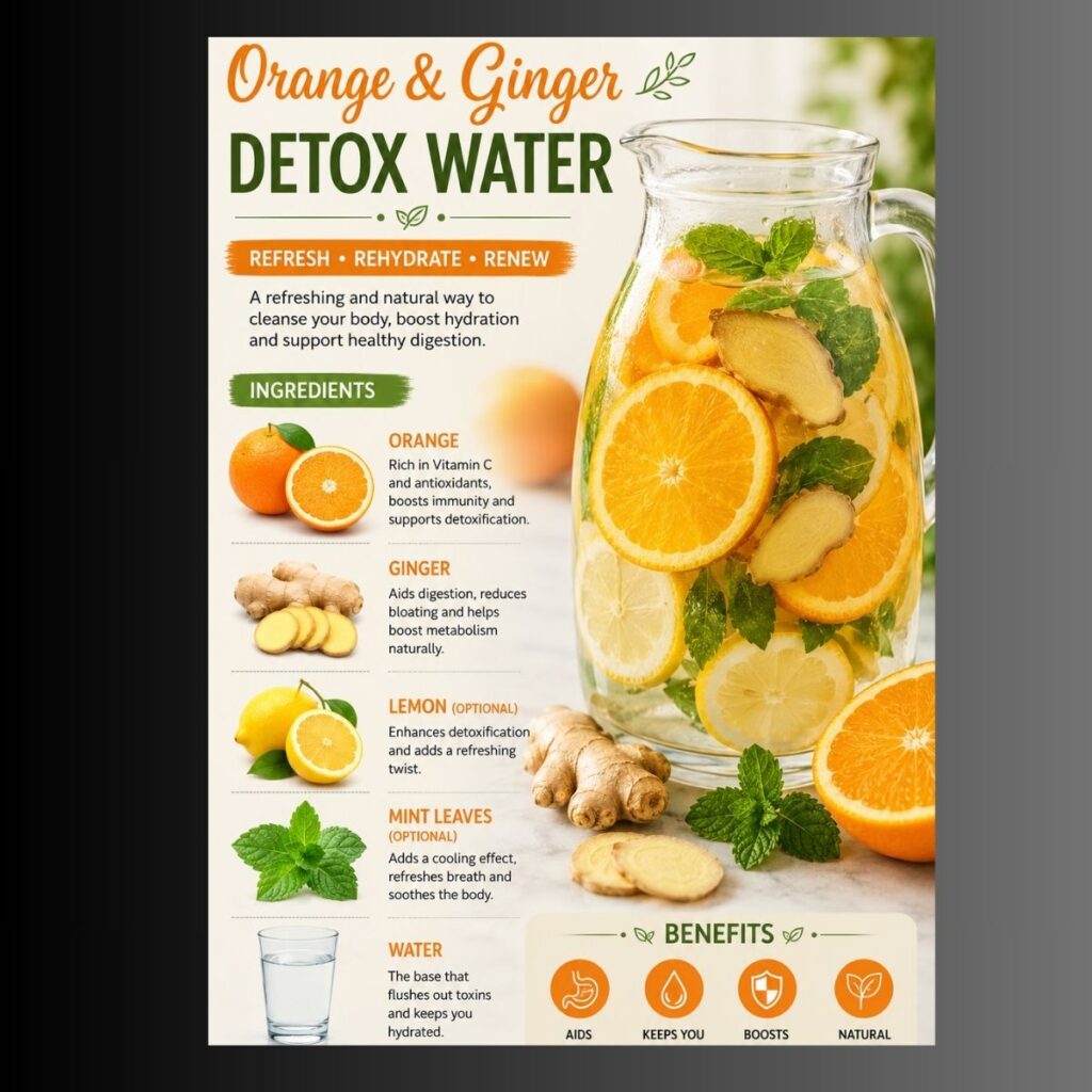Orange & Ginger Detox Water