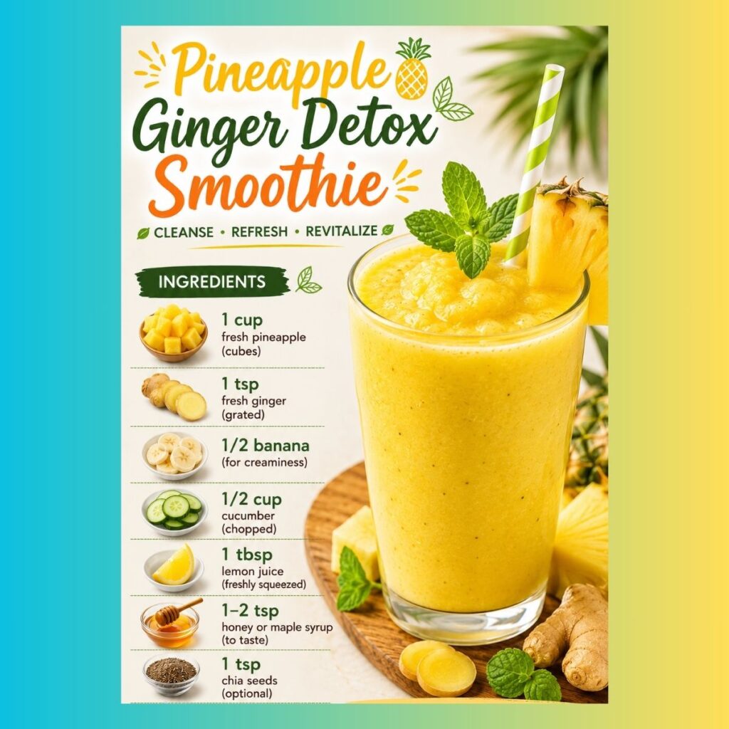 Pineapple Ginger Detox Smoothie