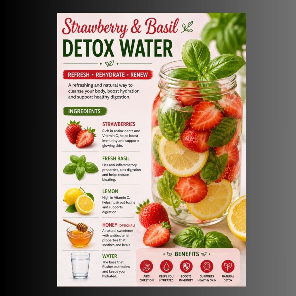 Strawberry & Basil Detox Water