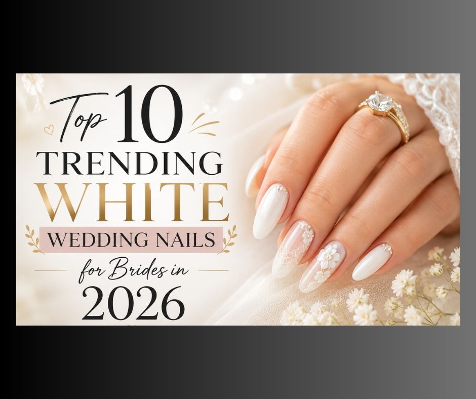 White Wedding Nails