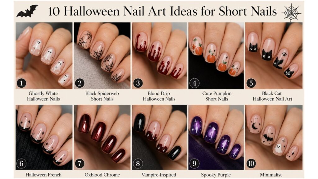 10 Halloween Nail Art Ideas for Short Nails
