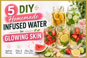 5 DIY Homemade Infused Water for Glowing Skin