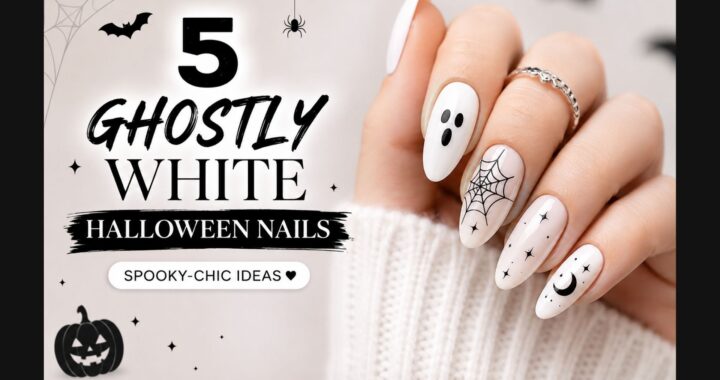 5 Ghostly White Halloween Nails Spooky-Chic Ideas