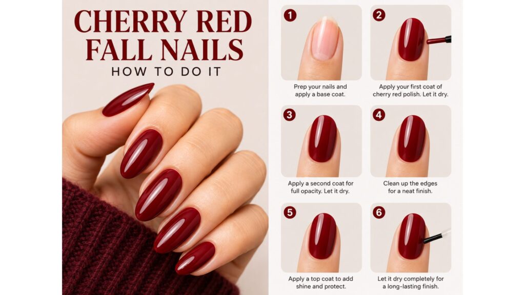 Cherry Red Fall Nails