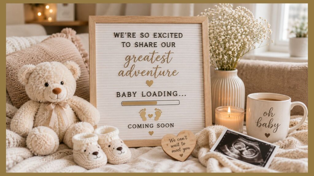 Cozy At-Home Baby Announcement