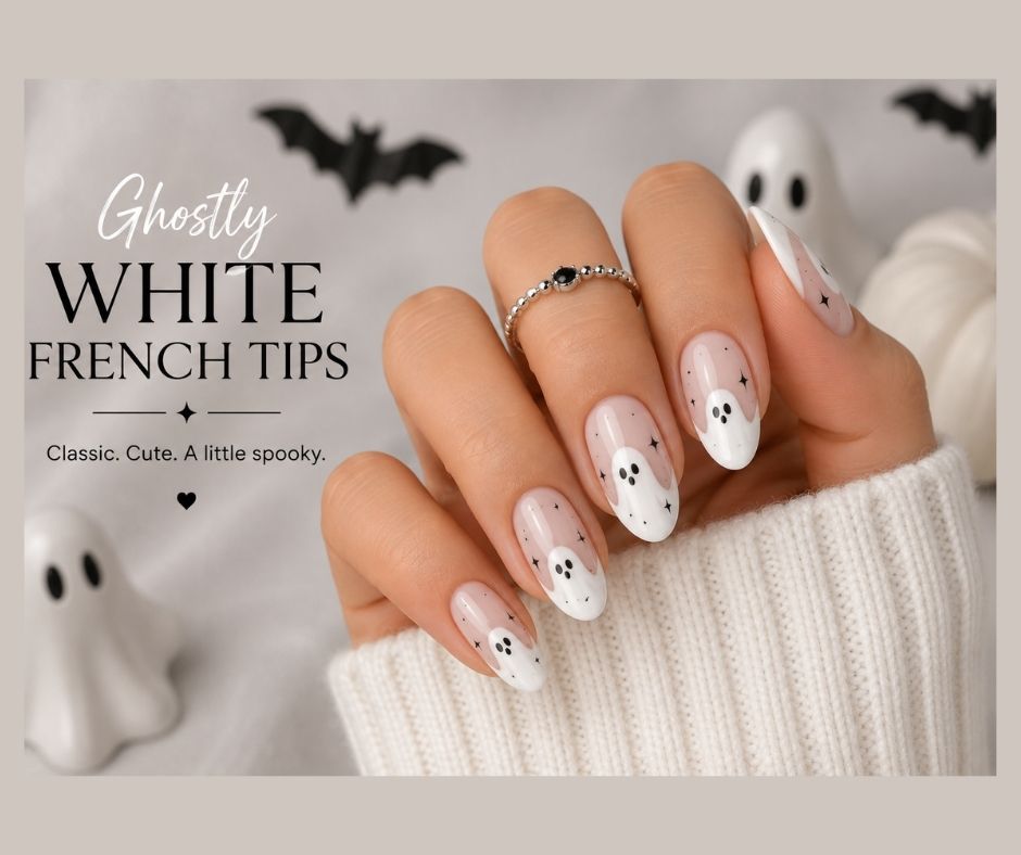 Ghostly White French Tips