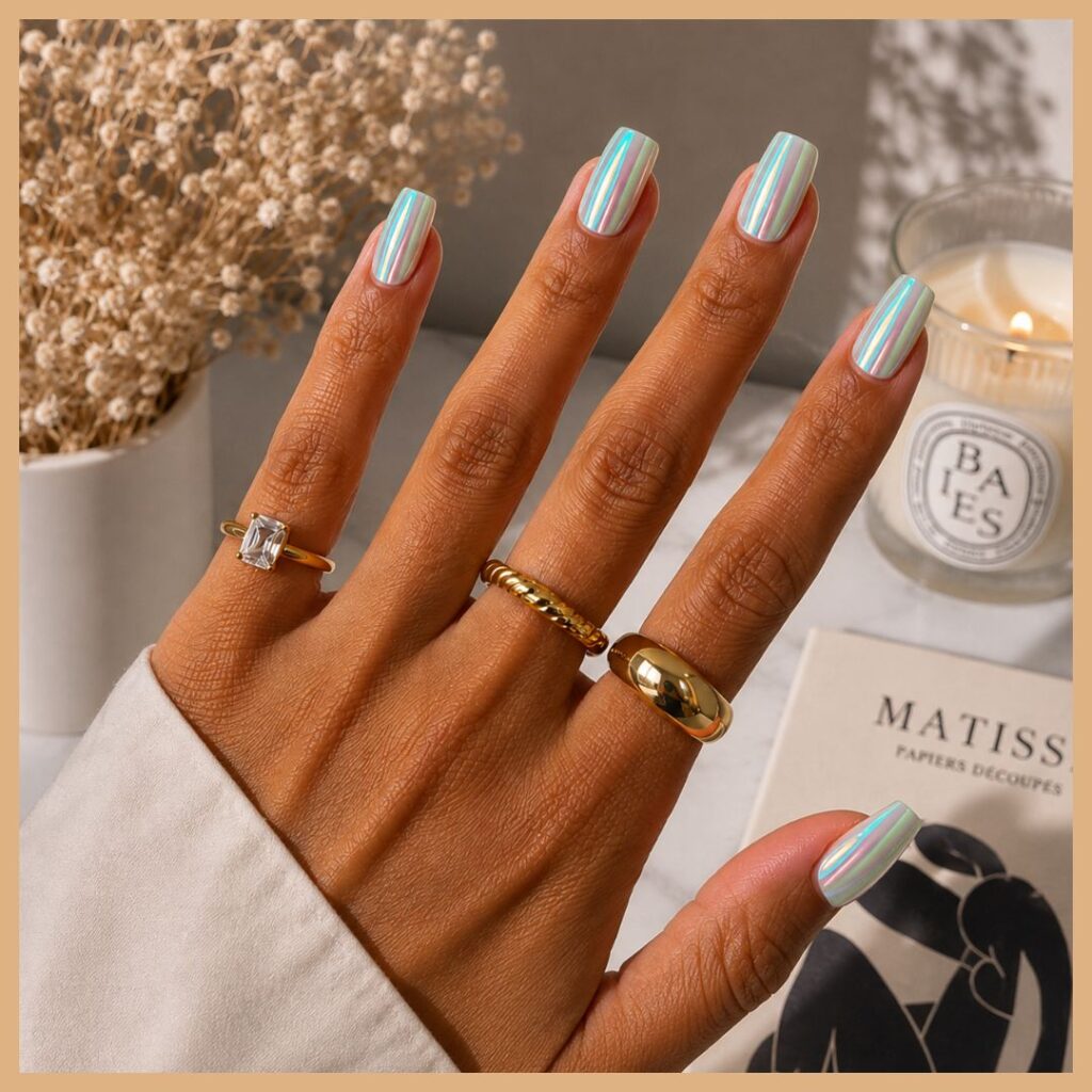 Chrome School Spirit Nails