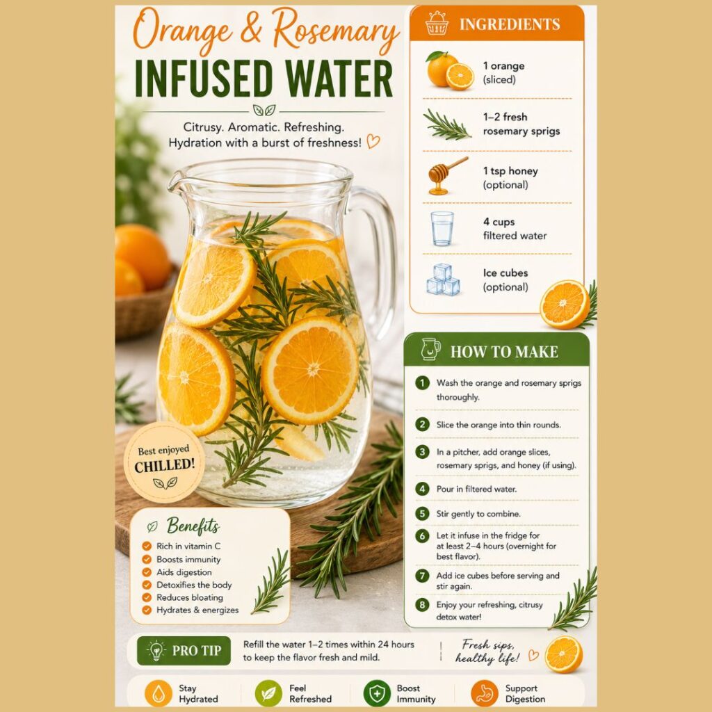 Orange & Rosemary Infused Water