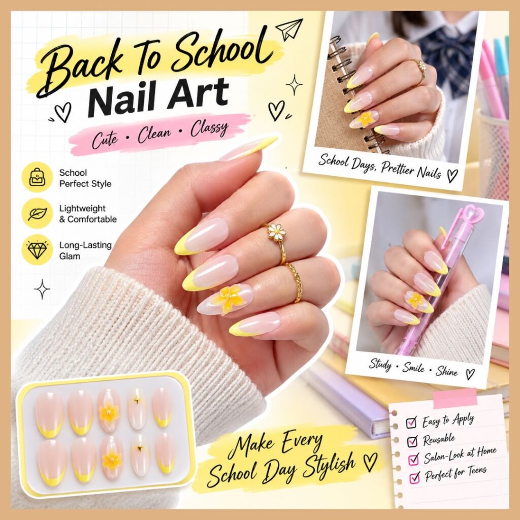 Pencil Yellow French Tips