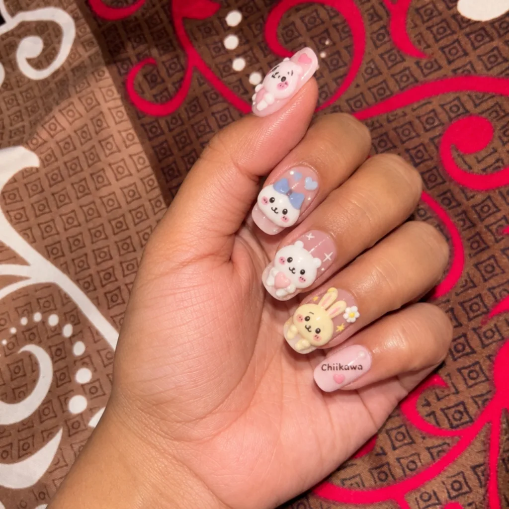 3D Chiikawa Nails