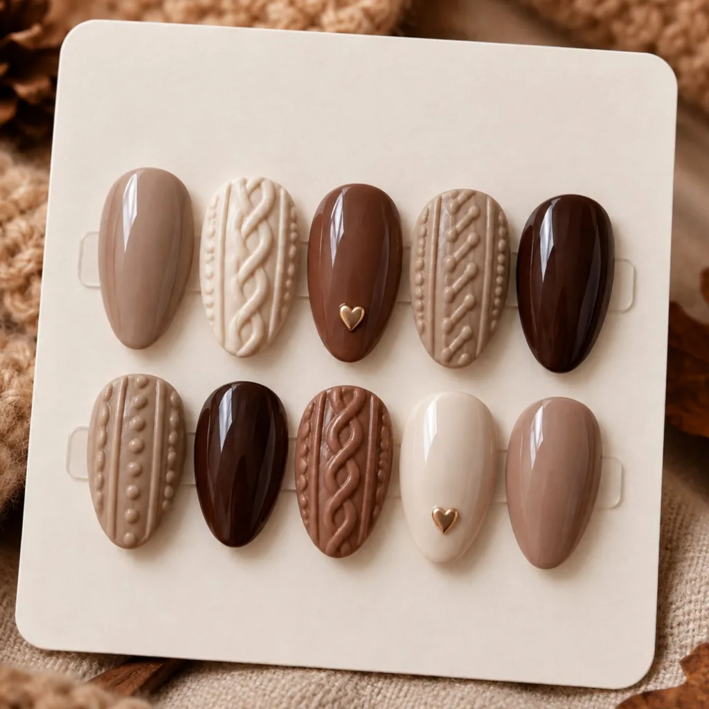3D Sweater Knit Nails