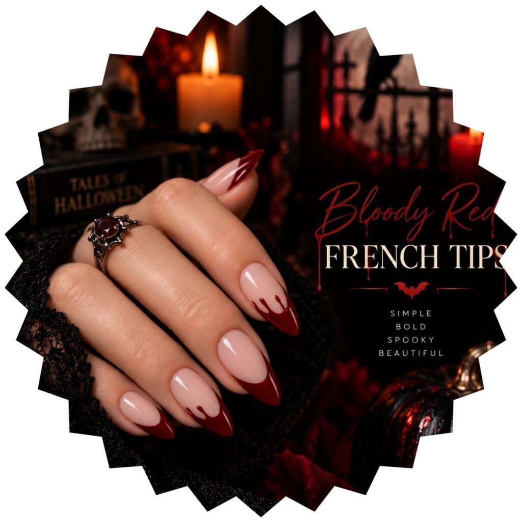 Bloody Red French Tips