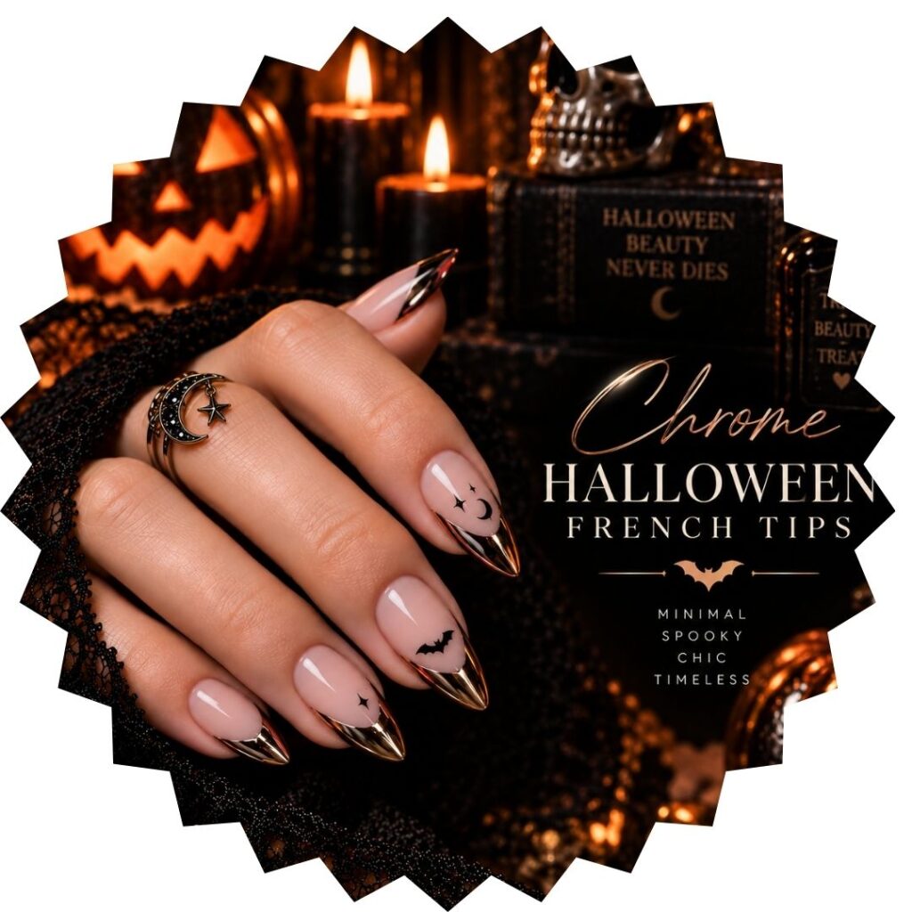 Chrome Halloween French Tips