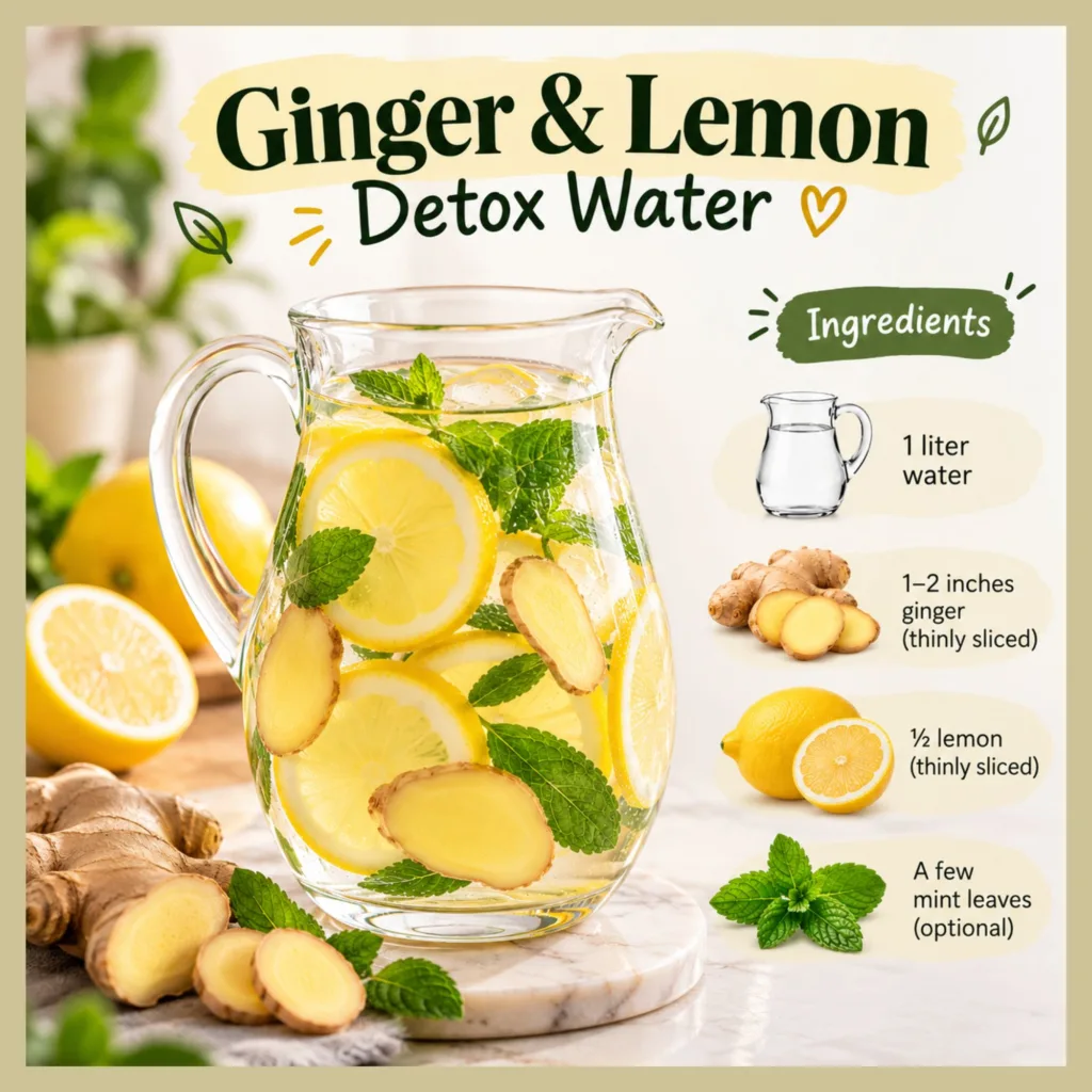 Ginger & Lemon Detox Water