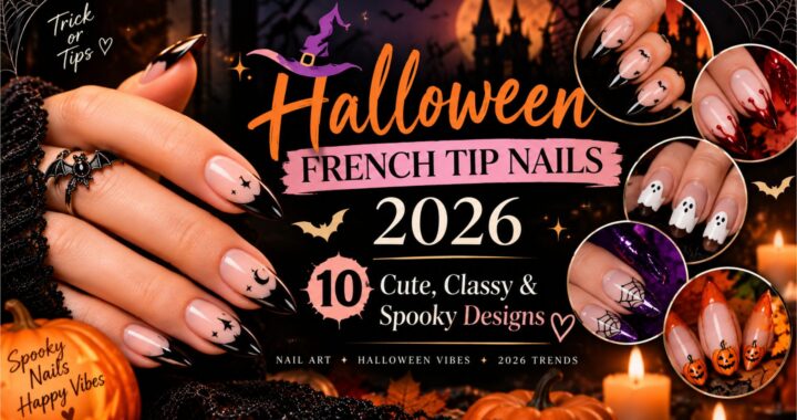 Halloween French Tip Nails