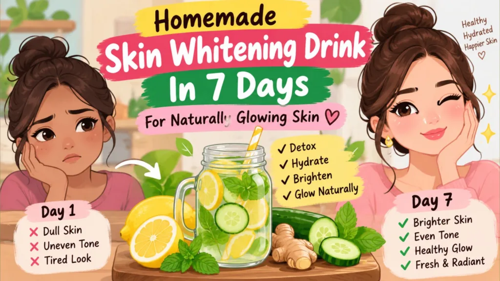 Homemade Skin Whitening Drink In 7 days For Naturally Glowing Skin