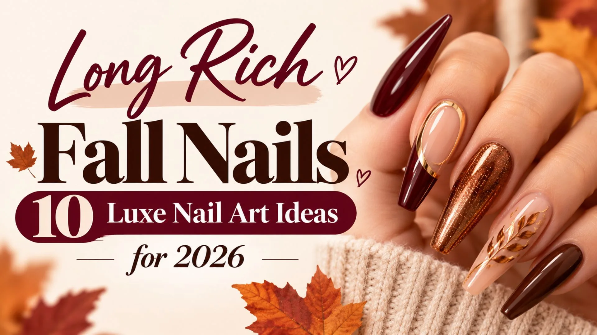 Long Rich Fall Nails 10 Luxe Nail Art Ideas for 2026