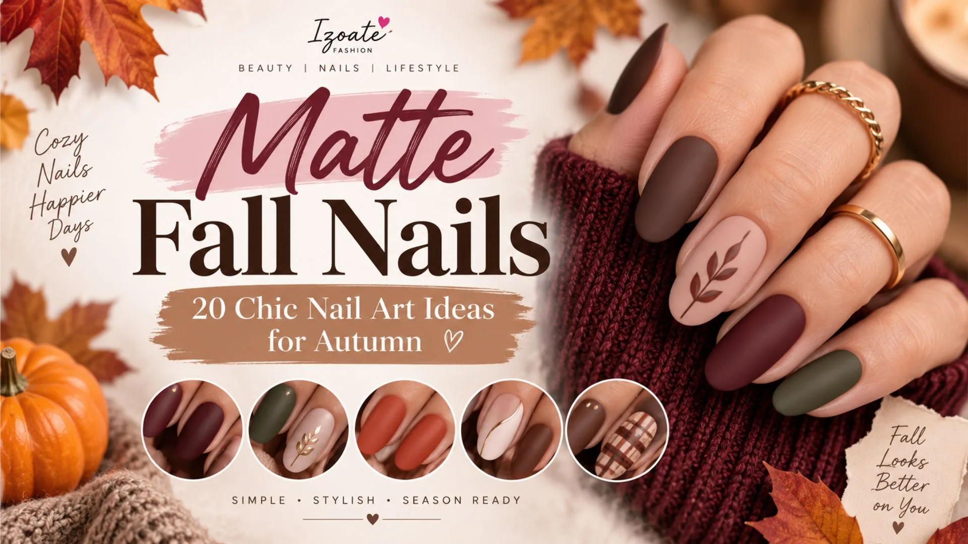 Matte Fall Nails