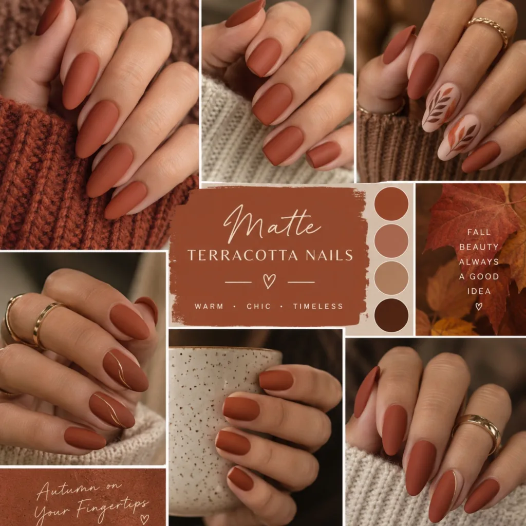Matte Terracotta Nails