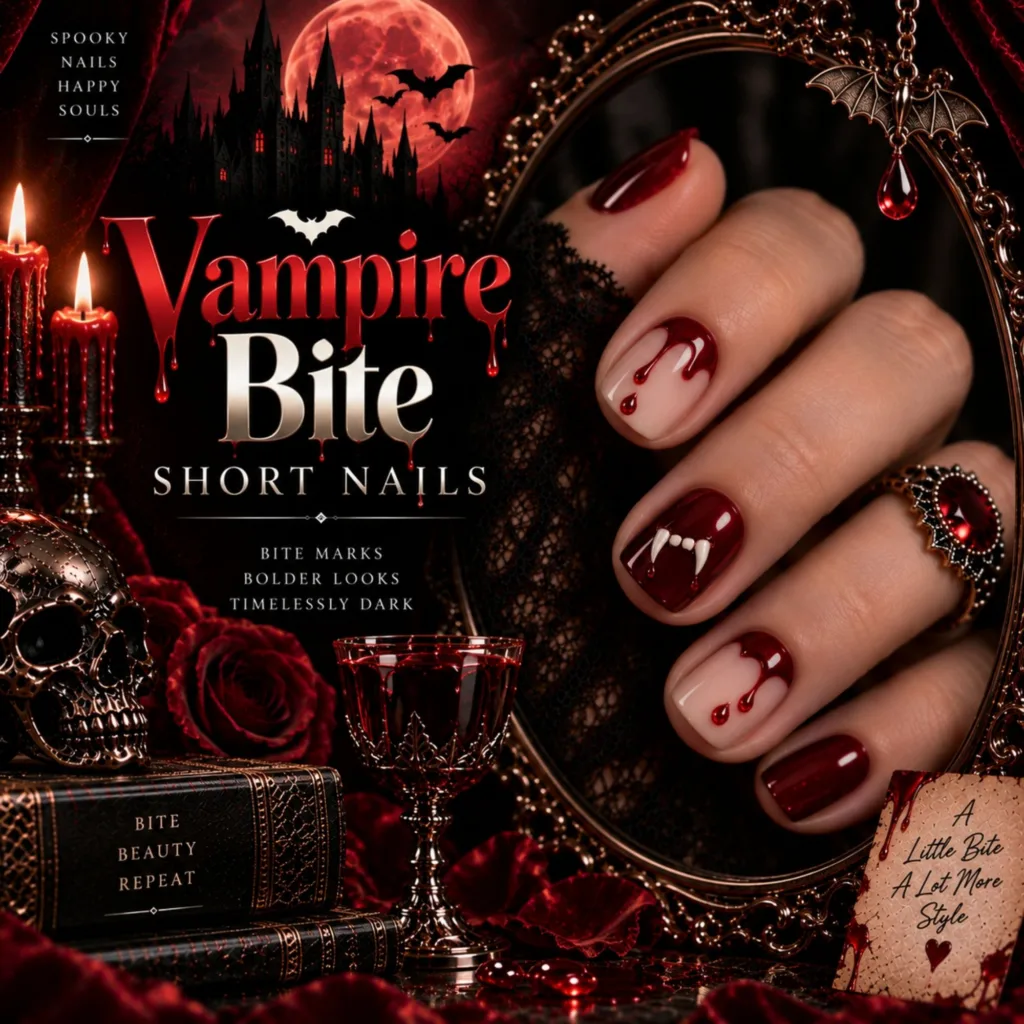 Vampire Bite Short Nails