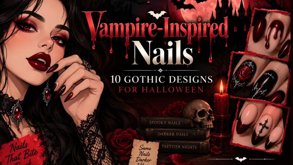 Vampire-Inspired Nails 10 Gothic Designs for Halloween
