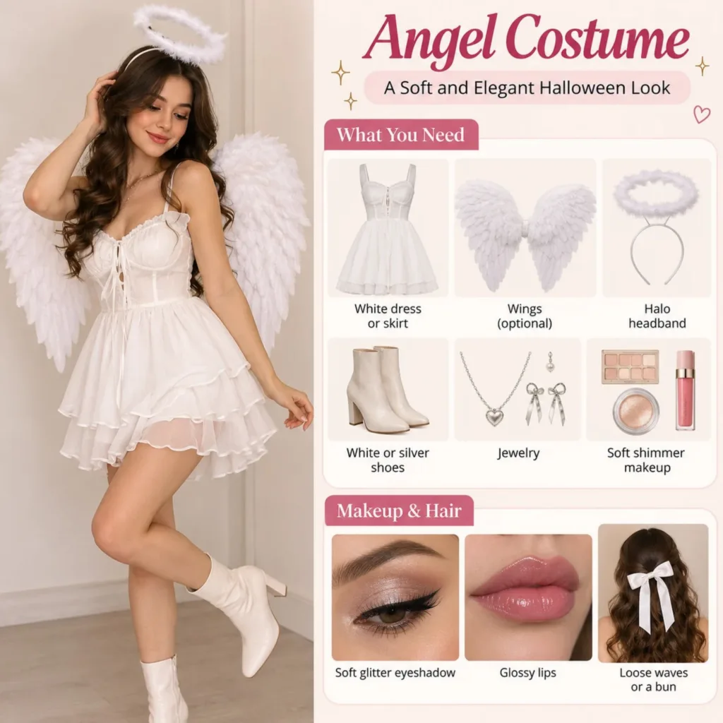 Angel Costume_ A Soft and Elegant Halloween Loo