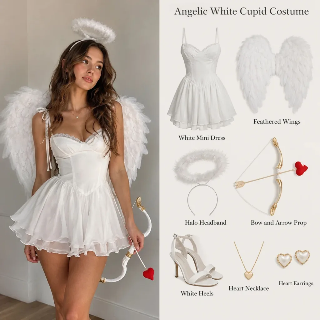 Angelic White Cupid Costume