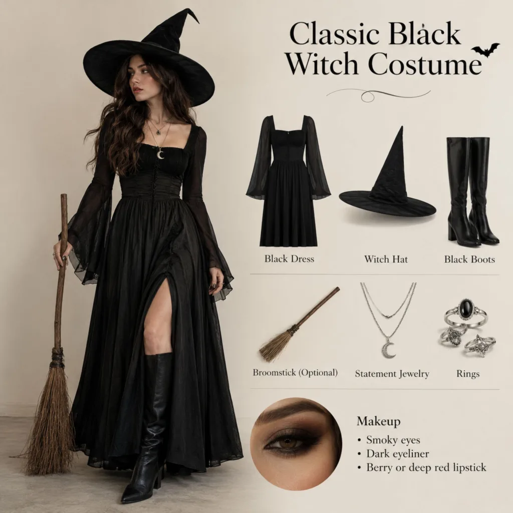 Classic Black Witch Costume