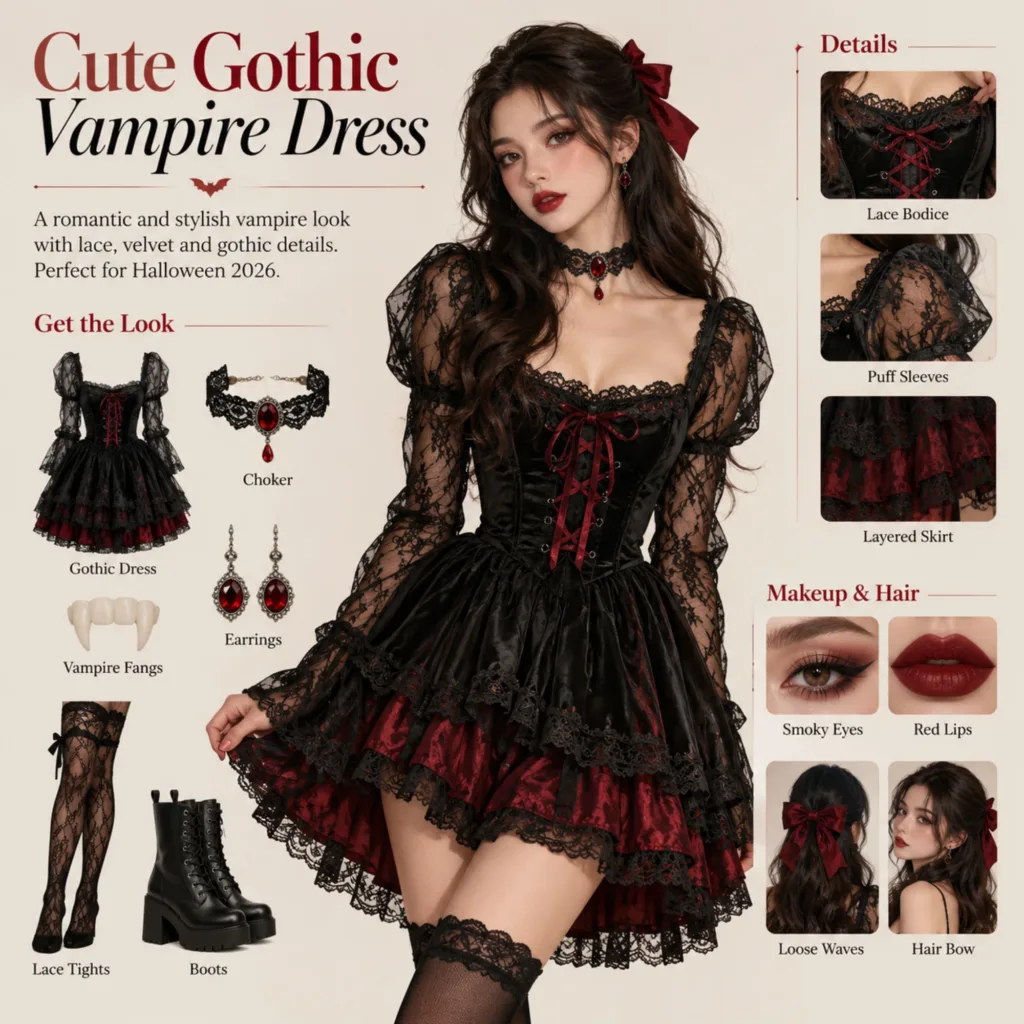 Cute Gothic Vampire Dress