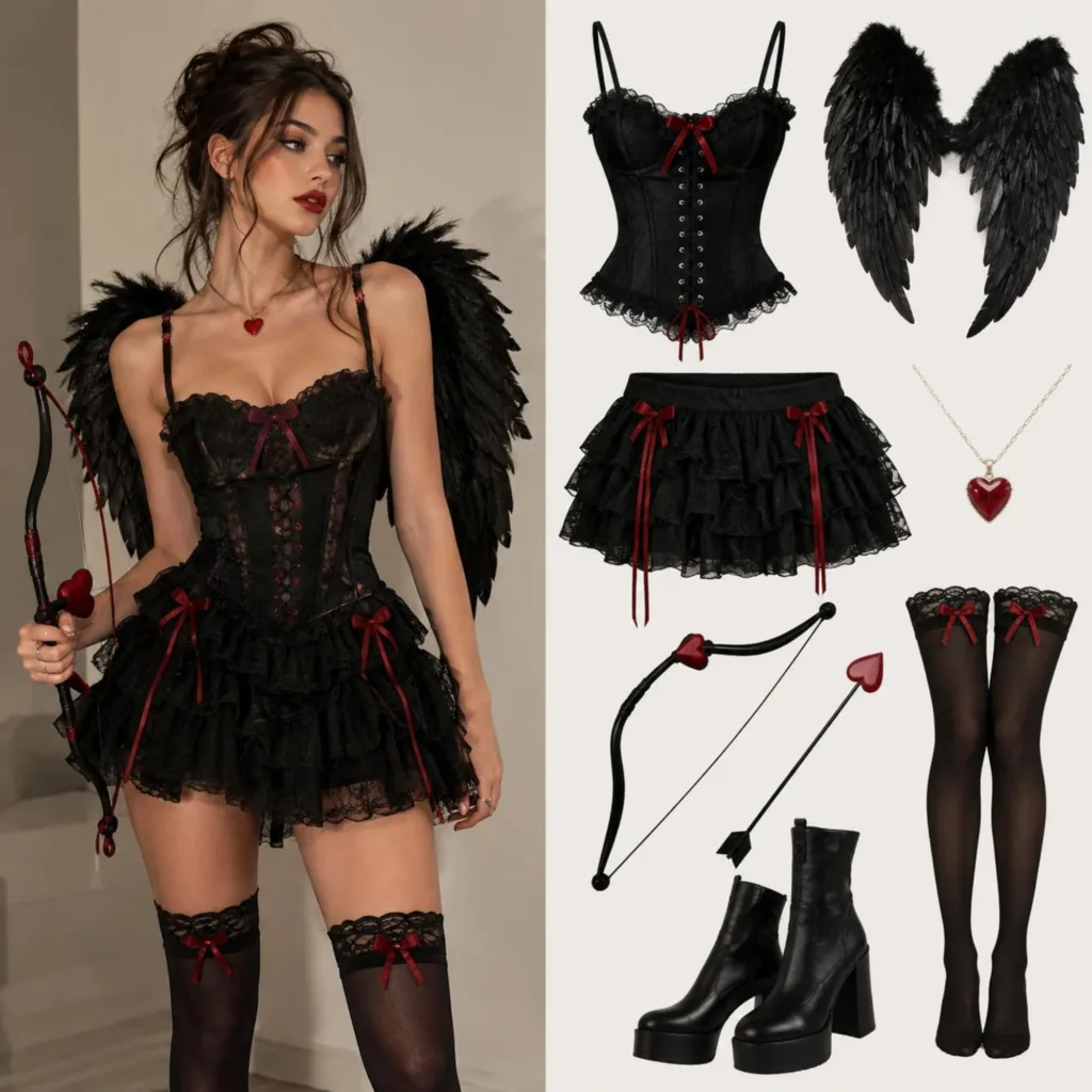 Dark Gothic Cupid Costume