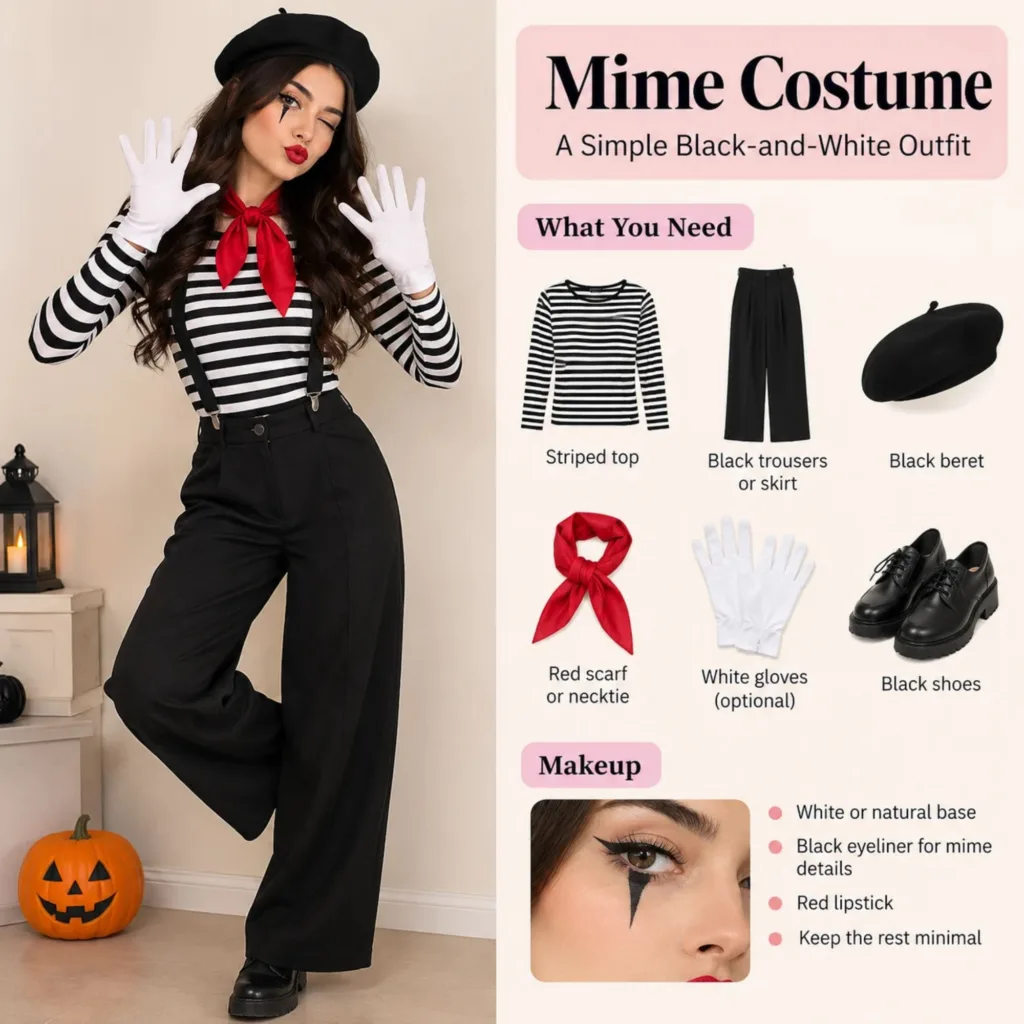 _Mime Costume_ A Simple Black-and-White Outfit