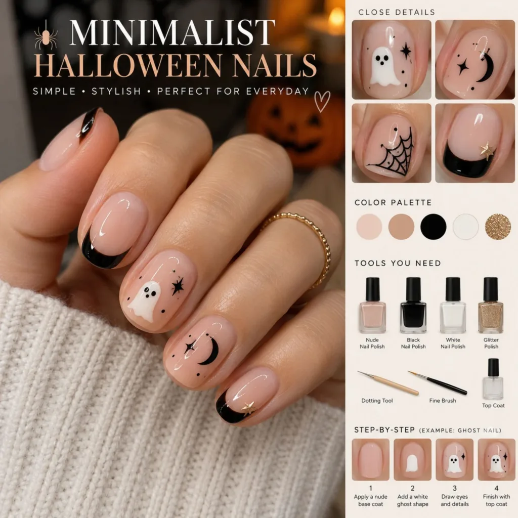 Minimalist Halloween Nails