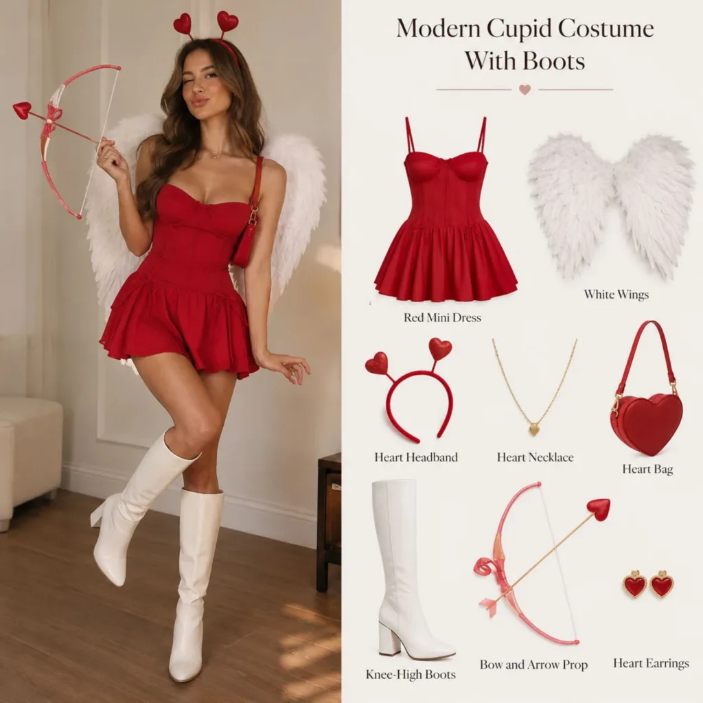 Modern Cupid Costume With Boots