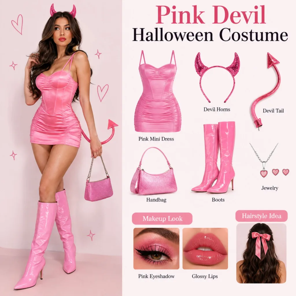 Pink Devil Halloween Costume