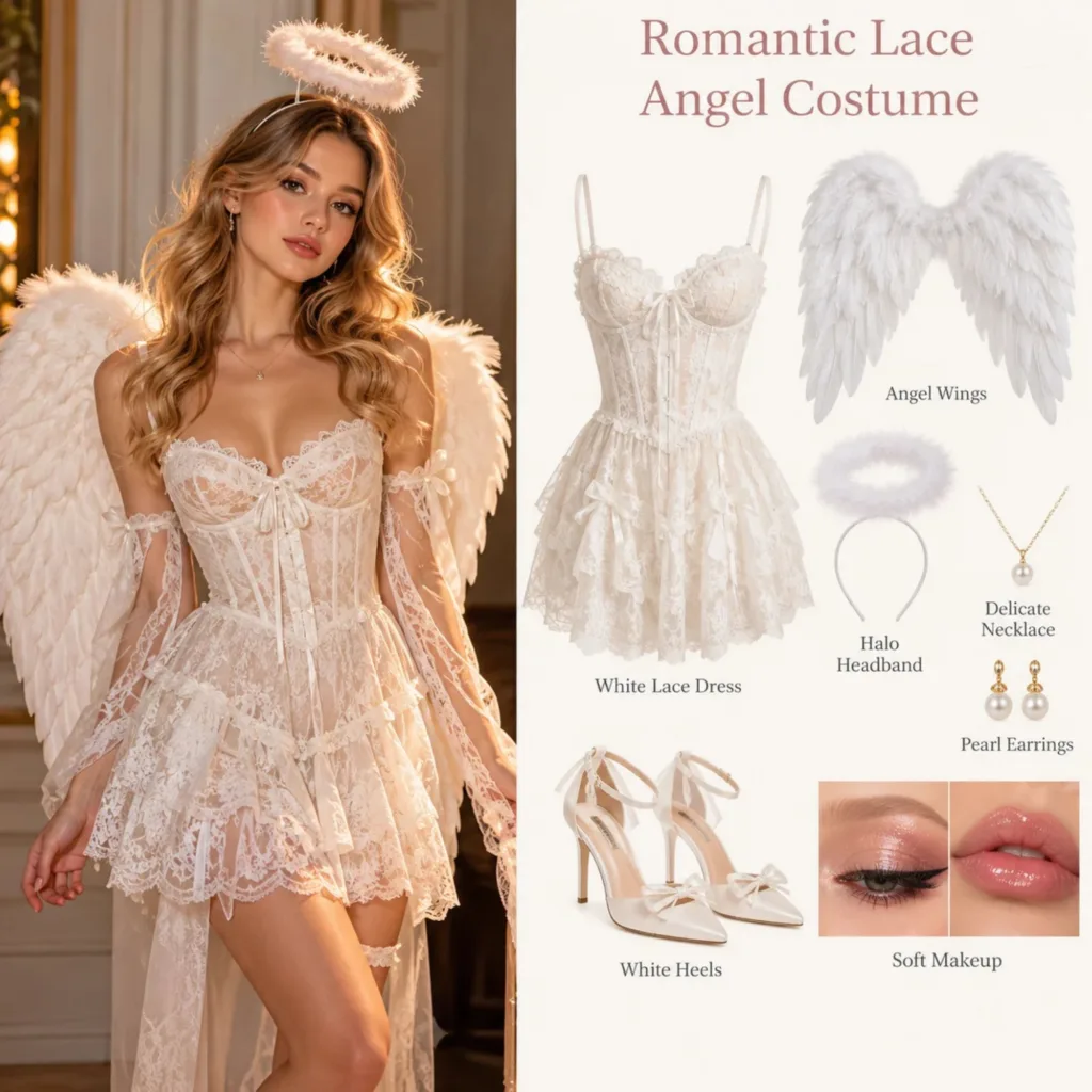Romantic Lace Angel Costume